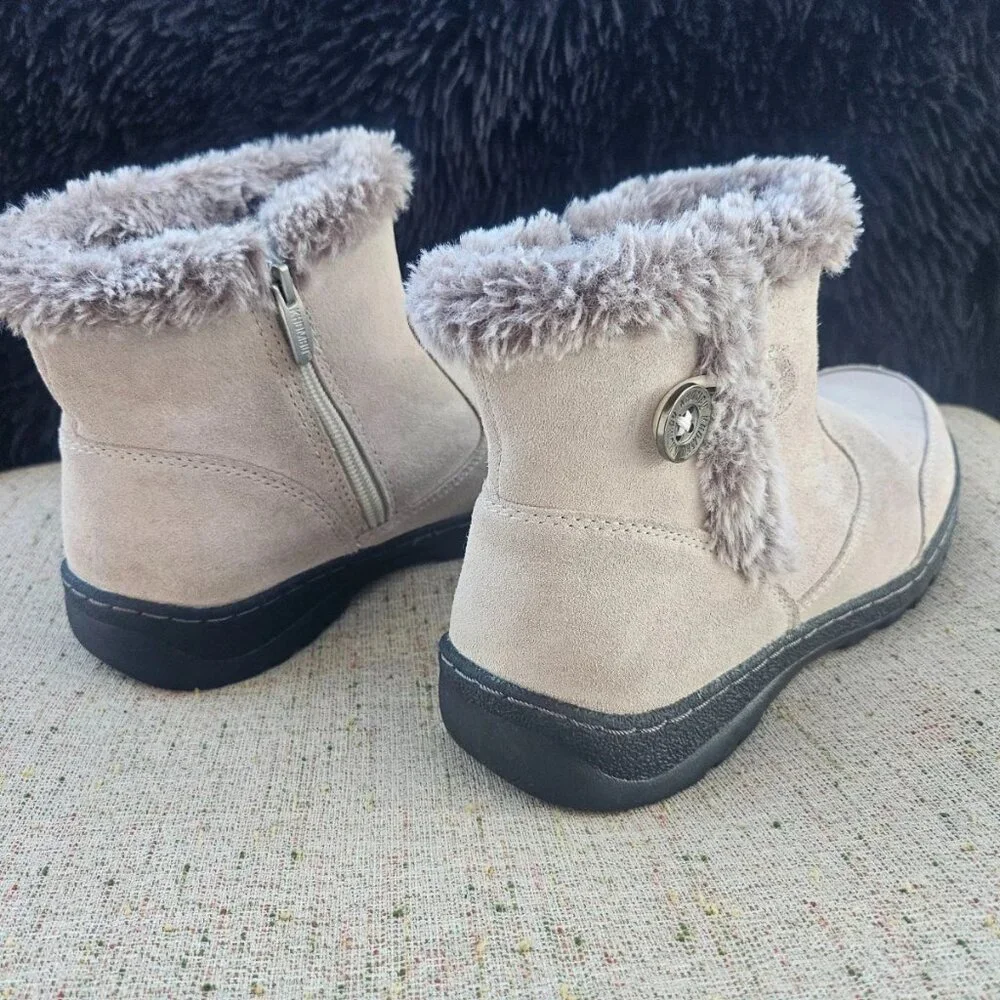 Khombu Women Boots High Top Faux Fur Leather and Man Made Upper Size 7M - Picture 7 of 11